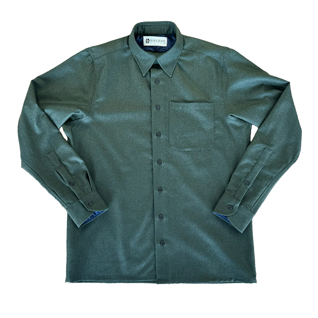 美品 GREENCLOTHING WOOL FLANNEL SHIRTS GREEN CLOTHING グリーンクロージング】WOOL FLANNEL SHIRTS