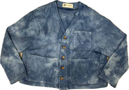 Indigo Dyed 3-Pocket Baseball Kimono Jacket